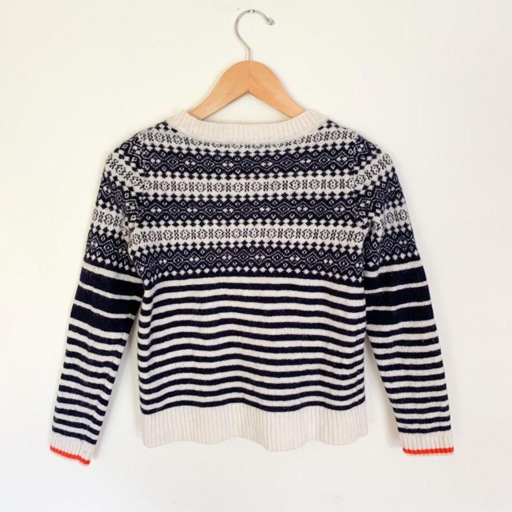 J. Crew Factory fair isle wool blend sweater